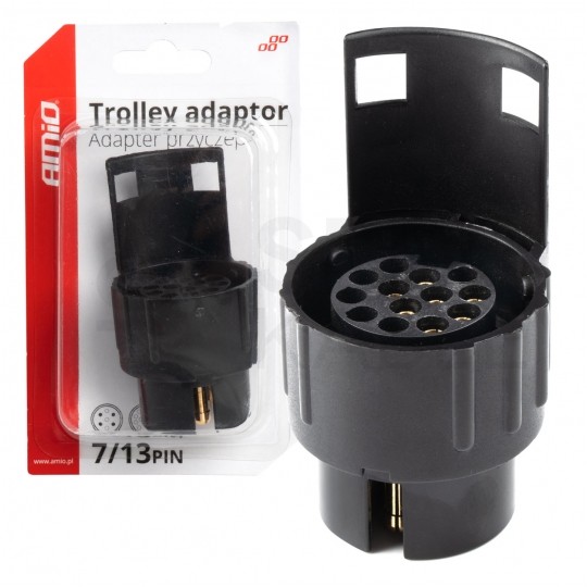 Adapter przyczepowy 12V Przejściówka 7-pin (wtyk) / 13-pin (gniazdo)