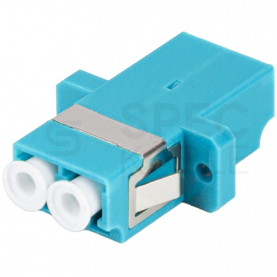 Adapter światłowodowy FO MM duplex LC/UPC-LC/UPC aqua OM3 LANBERG