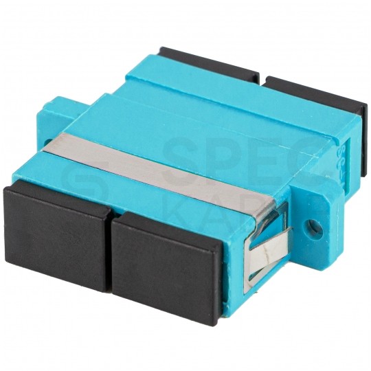 Adapter światłowodowy FO MM duplex SC/UPC-DC/UPC aqua OM3 LANBERG