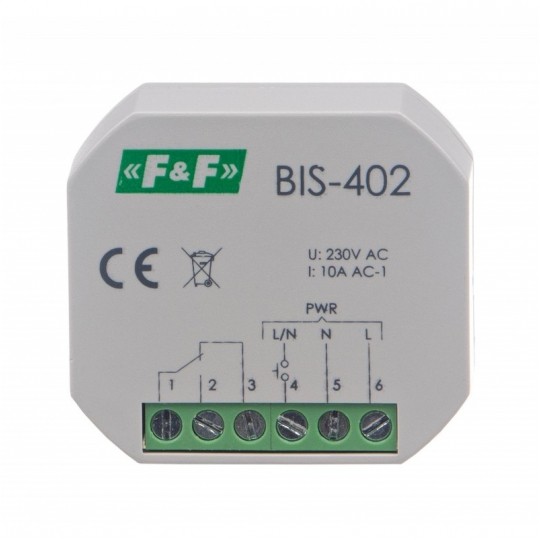 F&F Przekaźnik bistabilny podtynkowy BIS-402 230V 10A