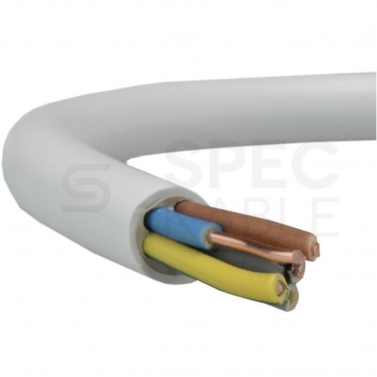 Kabel instalacyjny YDY 5x1,5mm2 biały 450/750V drut Elektrokabel