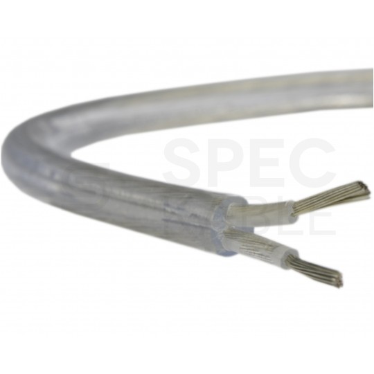 Kabel mieszkaniowy OMY / H03VV-F 2x0,5mm2 transparentny 300/300V giętki linka Alkri