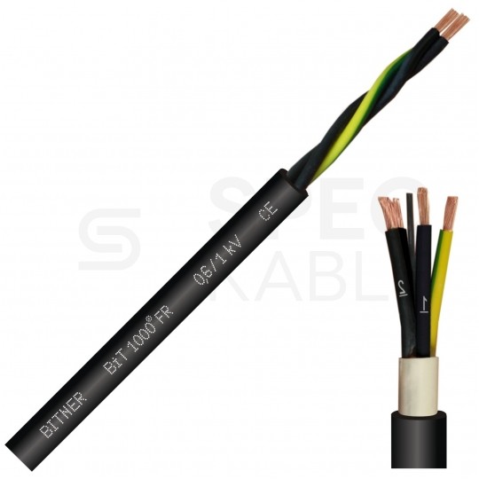 Kabel sterowniczy ziemny BiT 1000 FR 4x1,5mm2 czarny 0,6/1kV zasilający numerowany zewnętrzny linka Bitner