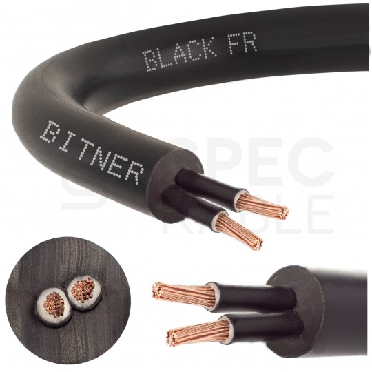 Kabel sterowniczy ziemny BiT 500 Black FR 2x0,75mm2 czarny 300/500V zasilający numerowany zewnętrzny linka Bitner