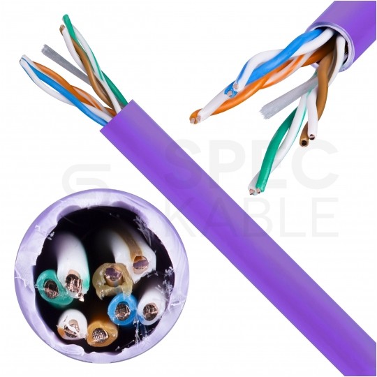 Kabel UTP kat.5e U/UTP 4x2x0,51 fioletowy LSOH Molex