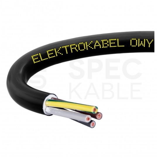 Kabel warsztatowy OWY / H05VV-F 4x0,75mm2 czarny 300/500V giętki linka Elektrokabel