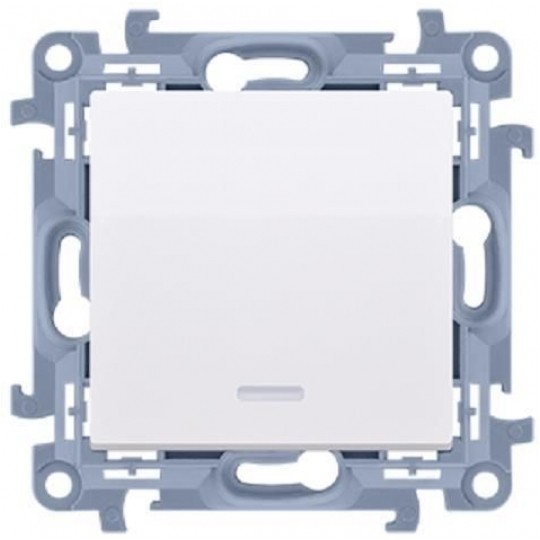 Łącznik pojedynczy SIMON 10 biały z podświetleniem LED 10AX Kontakt Simon CW1L.01/11