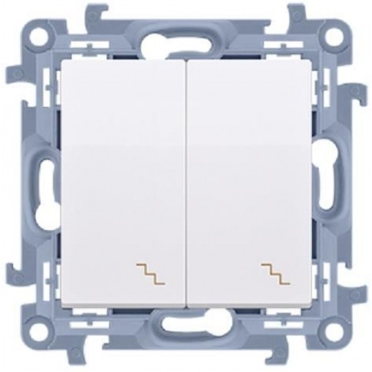 Łącznik schodowy podwójny SIMON 10 biały 10AX Kontakt Simon CW6/2.01/11