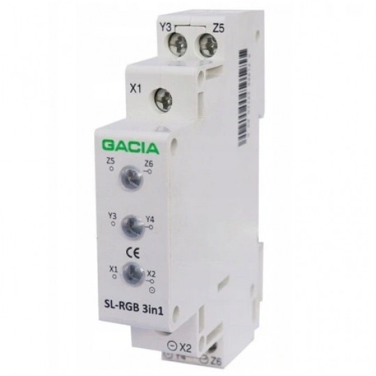 Lampka modułowa sygnalizacyjna (kontrolna) LED 3-kolorowa 3-fazowa 230/400V AC/DC GACIA