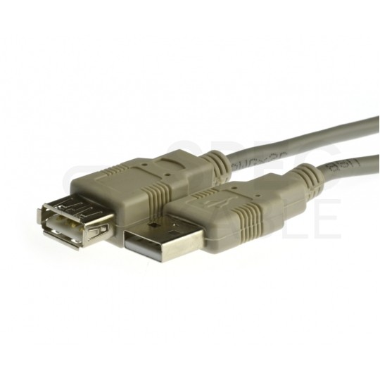 NEKU Kabel przedłużacz USB 2.0 A (wtyk / gniazdo) szary 1,8m