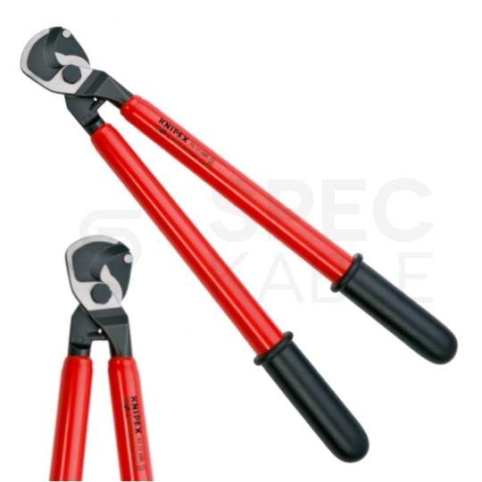 Nożyce do kabli przewodów Al Cu 500mm fi:27mm izolowane wg VDE 1000V KNIPEX 95 17 500