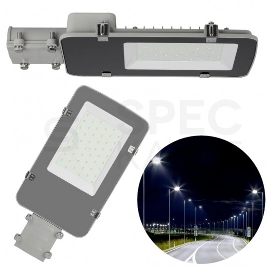 Oprawa, lampa uliczna LED SMD 30W 3000lm 4000K IP65 szara barwa NW biała neutralna V-TAC SAMSUNG VT-30ST-N 5 LAT GWARANCJI