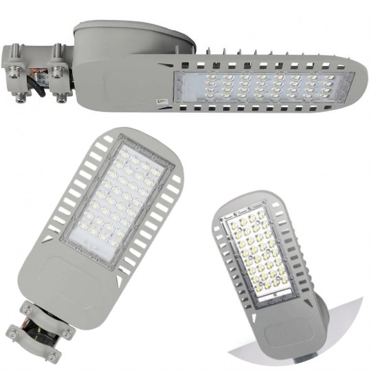 Oprawa, lampa uliczna LED SMD 50W 6850lm 4000K IP65 szara NW IK08 V-TAC SAMSUNG VT-54ST-N 5 LAT GWARANCJI