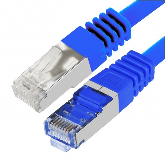 Patchcord FTP kat.5e kabel sieciowy LAN 2x RJ45 linka niebieski 5m