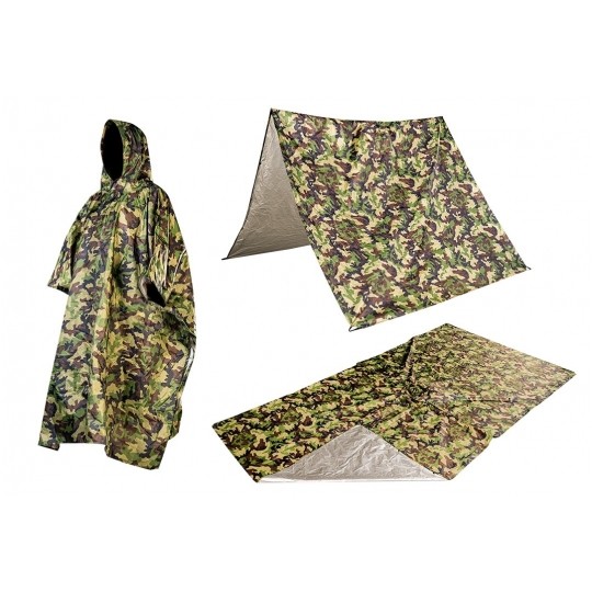 Peleryna, płaszcz przeciwdeszczowy Poncho 3w1 XXL NEO 63-132