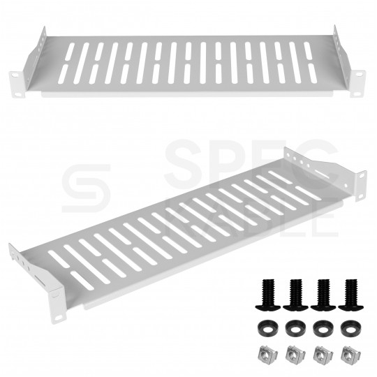 Półka stała do szafy RACK 19" 1U 150mm szara NEKU