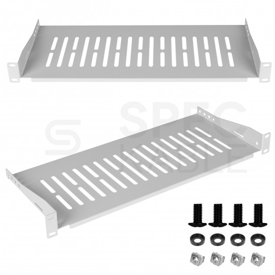 Półka stała do szafy RACK 19" 1U 200mm szara NEKU