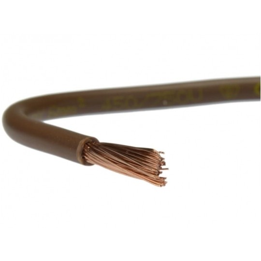 Przewód instalacyjny H07V-K / LgY 10 750V brązowy linka giętka Elektrokabel