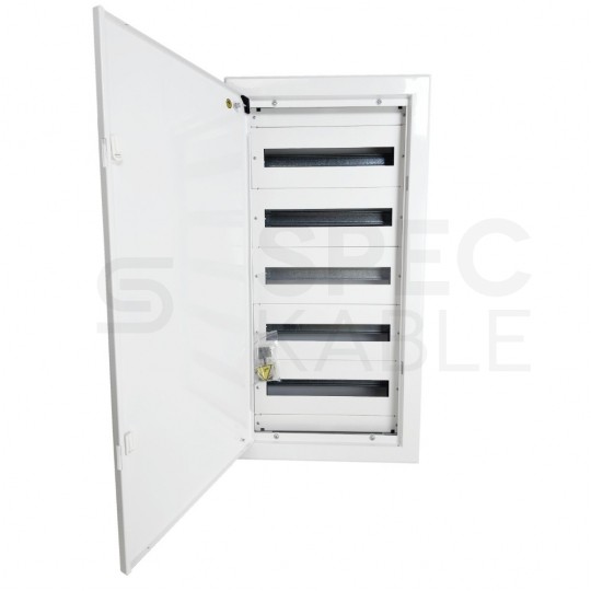 Rozdzielnica podtynkowa metalowa 5x18 modułów IP30 (400V AC) 885x415x130mm drzwi pełne KOLE SYSTEMS