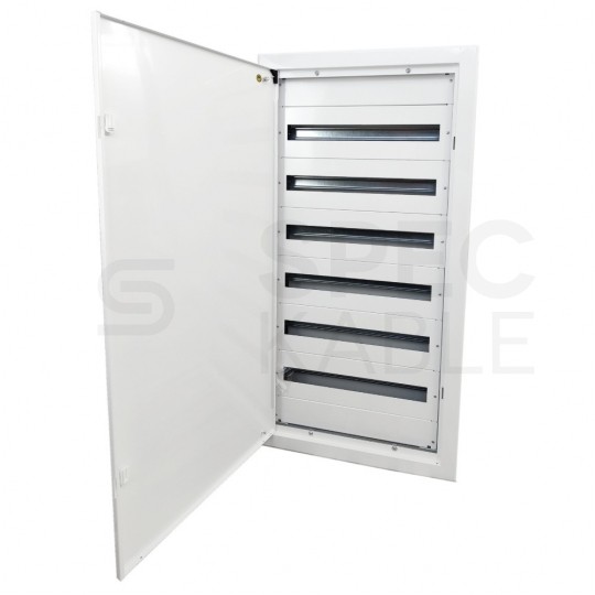 Rozdzielnica podtynkowa metalowa 6x24 modułów IP30 (400V AC) 1115x523x130mm drzwi pełne KOLE SYSTEMS