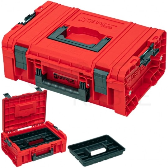 Skrzynka na narzędzia modułowa mobilna 450x332x171mm czerwona 12l QBRICK SYSTEM PRO Technician Case 2.0 RED Ultra HD Custom