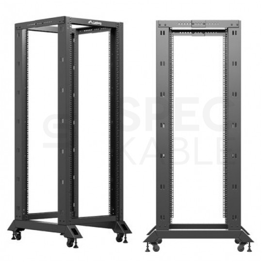 Szafa stojąca OPEN RACK 19" 32U 600x800mm do serwerów i magazynów energii otwarta czarna LANBERG