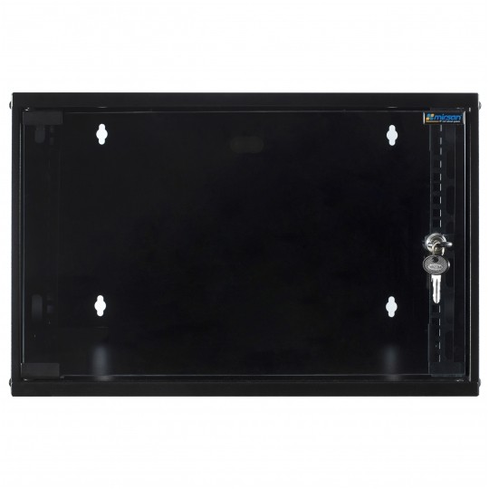 Szafa wisząca RACK 19" 7U 400mm drzwi szklane czarna SOHO-BOX MIRSAN