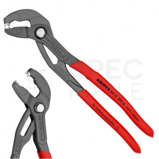 Szczypce do opasek zaciskowych z taśmy sprężynowej 250mm KNIPEX 85 51 250 A