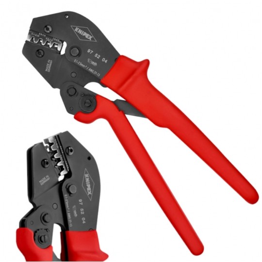 Szczypce do zagniatania wygięte 0,1-2,5mm2 obsługiwane dwoma rękoma KNIPEX 97 52 04