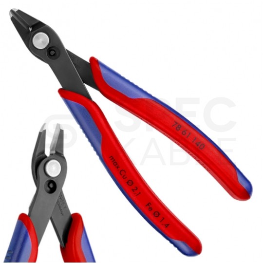 Szczypce precyzyjne tnące 125mm Super Knips czernione dla elektroników KNIPEX 78 61 140