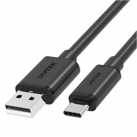 UNITEK Kabel USB 2.0 typ-C wtyk / typ-A wtyk QuickCharge 2.0 czarny 3m
