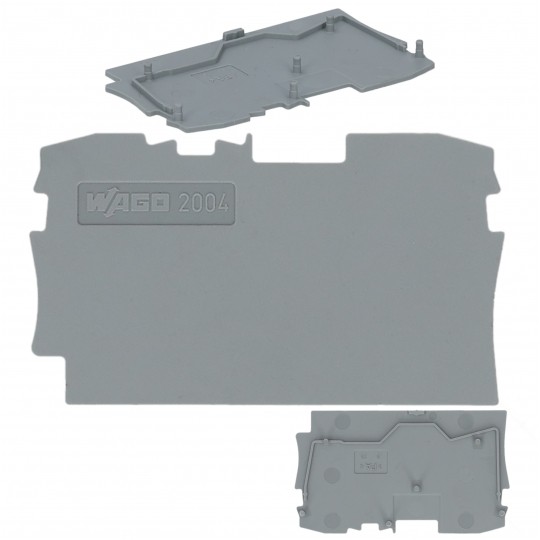 WAGO 2004-1291 Ścianka końcowa / wewnętrzna szara do złączek WAGO TOP JOBS 4mm2