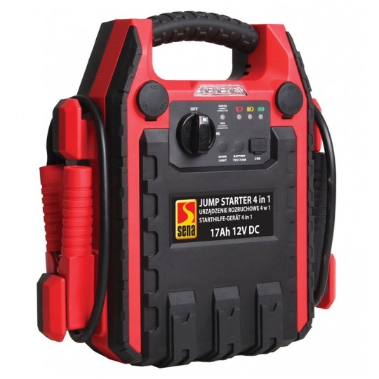 Wielofunkcyjny Jump Starter 4w1 - Rozruch, Kompresor 17Bar, Latarka, Ładowarka SENA