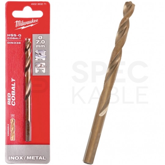 Wiertło do metalu HSS-G kobaltowe 7x109mm RED COBALT MILWAUKEE