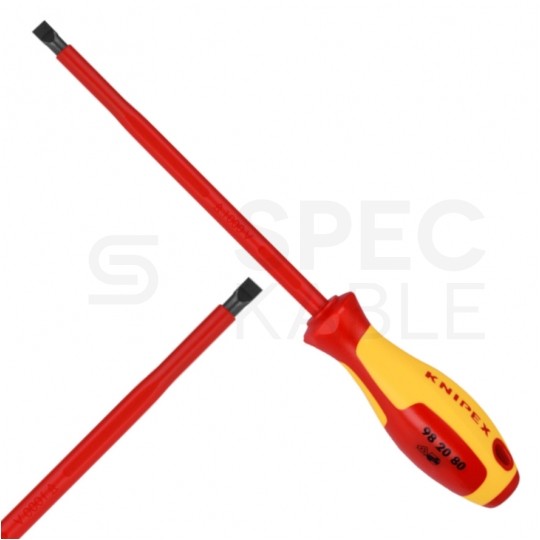 Wkrętak izolowany płaski 8x295mm VDE 1kV dla elektryka KNIPEX 98 20 80