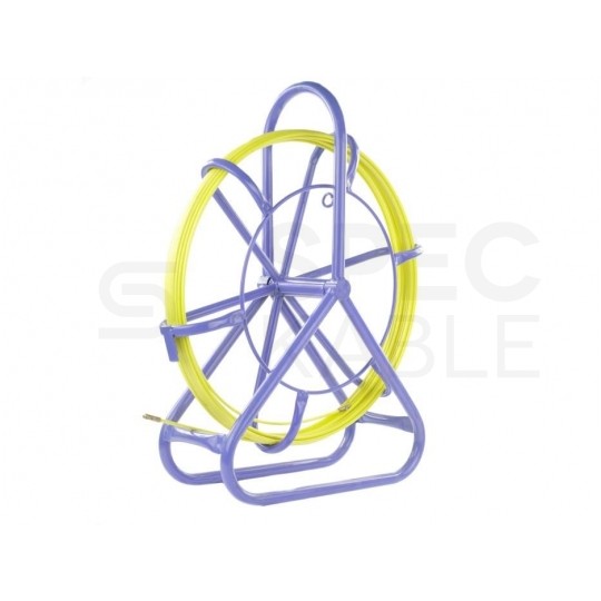 Włókno szklane do wciągania, przeciągania kabli pod drogami, między studzienkami fi: 4,5mm (+/- 1mm) 25m Komplet ze stojakiem TELCOLINE