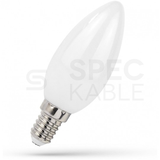 Żarówka LED E14 230V 4W 400lm 2700-3200K świecowa prosta barwa WW biała ciepła SPECTRUM LED