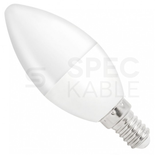 Żarówka LED E14 230V 8W 620lm 3000K świecowa prosta barwa WW biała ciepła SPECTRUM LED