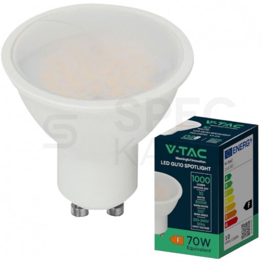 Żarówka LED GU10 230V 10W 1000lm 4000K IP20 barwa NW biała neutralna V-TAC SAMSUNG VT-271