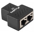 Adapter RJ45 kat.5e ekranowany FTP 1 gniazdo / 2 gniazda do urządzeń pod RJ45 LANBERG