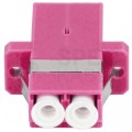 Adapter światłowodowy FO MM duplex LC/UPC-LC/UPC magenta OM4 LANBERG