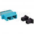 Adapter światłowodowy FO MM duplex SC/UPC-DC/UPC aqua OM3 LANBERG