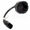 Adapter zasilający 230V do UPS gniazdo [2P+Z] Schuko / gniazdo IEC320 C14 złącze komputerowe (męskie) 20cm LANBERG