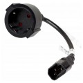 Adapter zasilający 230V do UPS gniazdo [2P+Z] Schuko / gniazdo IEC320 C14 złącze komputerowe (męskie) 20cm LANBERG