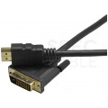 AUDA Optimum Kabel DVI-D Single Link / HDMI 1.4 FHD@60 (wtyk / wtyk) 3m