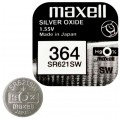 Bateria srebrowa do zegarka SR621SW 364 1,55V Maxell BLISTER 1szt.