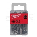 Bity do wkrętarki PZ2 25mm 1/4" HEX MILWAUKEE 25szt