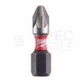 Bity udarowe do wkrętarki PZ2 25mm 1/4" HEX Shockwave MILWAUKEE 25szt