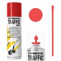 Farba do malowania linii, znakowania jezdni czerwona 500ml spray AMPERE TRAFFIC PAINT