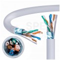 Kabel FTP kat.5e F/UTP 4x2x0,48 linka jasnoszary FRPVC Alantec